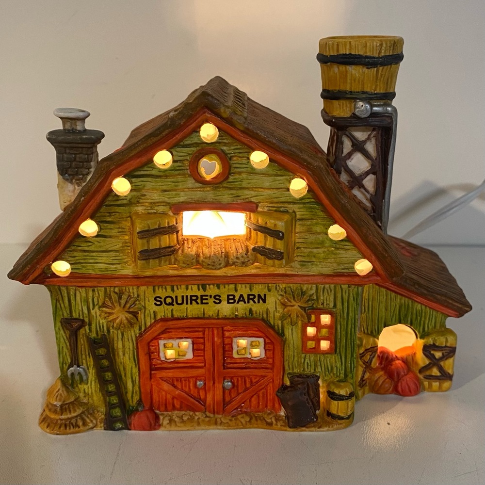 Harvest Bounty Porcelain Lite Squire’s Barn 5” Height